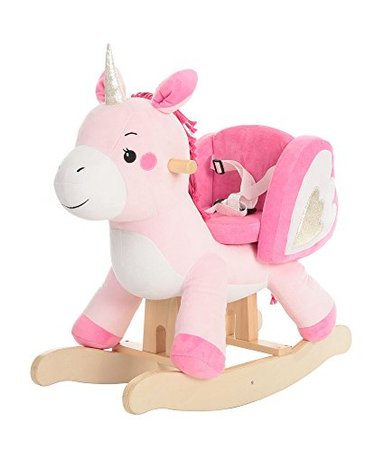 CABALLO MECEDOR UNICORNIO LABEBE JUGUETE DE PASEO PARA NIÑOS DE 6 MESES A 3 AÑOS