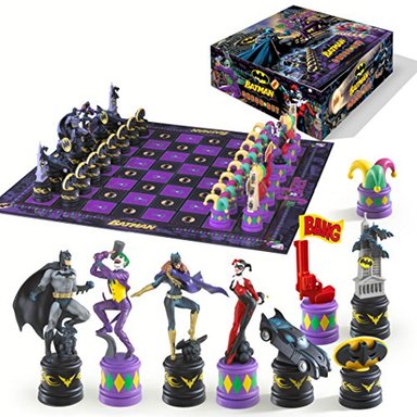 JUEGO MESA THE NOBLE COLLECTION DE AJEDREZ EL CABALLERO OSCURO BATMAN VS THE JOKER