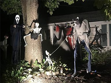 DECORACIÓN LARPGEARS ESPANTAPÁJAROS GRITANDO FANTASMA GRITANDO FANTASMA ATERRADOR - 6