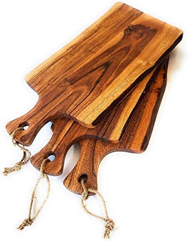 TABLA DE PICAR DE MADERA DE ACACIA FEATHERLEE EN MARRÓN - 3
