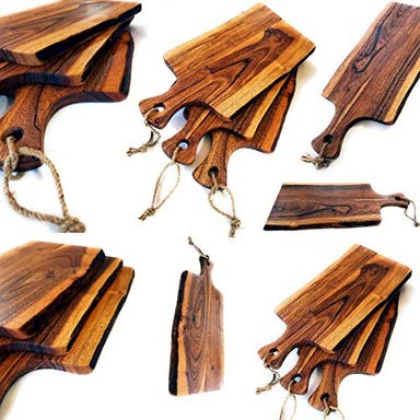 TABLA DE PICAR DE MADERA DE ACACIA FEATHERLEE EN MARRÓN - 4