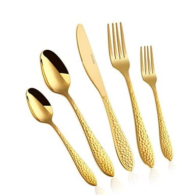 JUEGO DE CUBIERTOS DE ACERO INOXIDABLE VIVANI EN PLATA