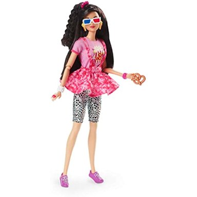 BARBIE REWIND MUÑECA Y ACCESORIOS CON CABELLO NEGRO Y TRAJE DE NOCHE DE CINE