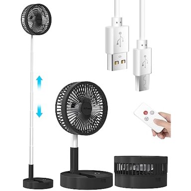VENTILADOR DE PIE PORTATIL AICASE PLEGABLE TELESCOPICO/USB BATERÍA RECARGABLE 7200 MAH