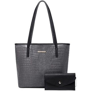 BOLSO MONTANA WEST CUERO NEGRO TOTE MUJER