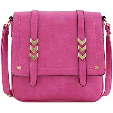BOLSO ALYSSA CUERO ROSADO CRUZADO MUJER