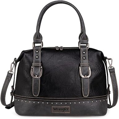 BOLSO MONTANA WEST CUERO NEGRO SATCHEL MUJER