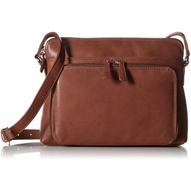 BOLSO ILI NEW YORK CUERO MARRÓN CRUZADO MUJER