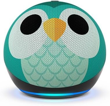 ECHO DOT (5.ª GENERACIÓN, LANZAMIENTO EN 2022) NIÑOS | DISEÑADO PARA NIÑOS, CON CONTROLES PARENTALES | BÚHO