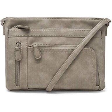 BOLSO CRUZADO MULTISAC PARA MUJER EN COLOR GRIS