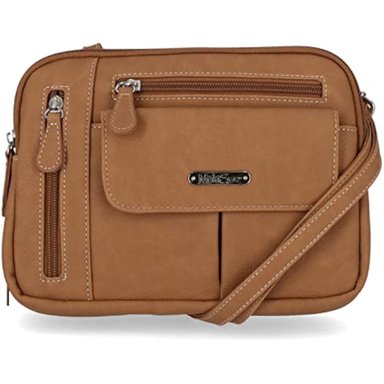 BOLSO CRUZADO MULTISAC PARA MUJER EN COLOR MARRON