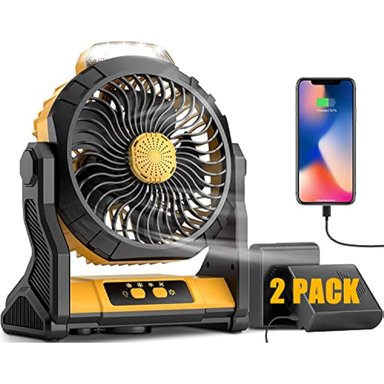 KOPBEAU VENTILADOR DE CAMPING PORTÁTIL CON LUCES VENTILADOR DE MESA RECARGABLE DESMONTABLE DE 20000 MAH