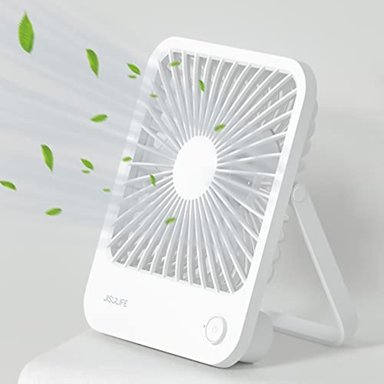 JISULIFE VENTILADOR DE ESCRITORIO PERSONAL PORTÁTIL CON 4 VELOCIDADES DE 4500MAH