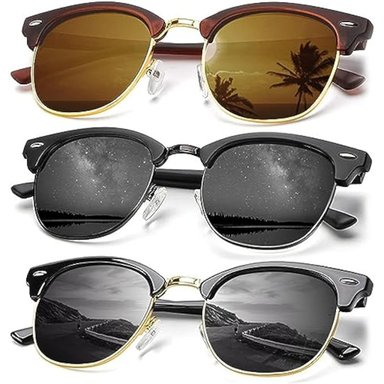 LENTES DE SOL KALIYADI HOMBRE Y MUJER MARRON/NEGRO/GRIS