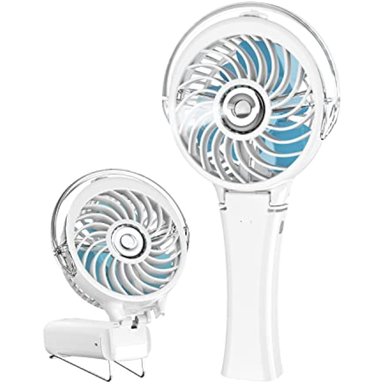 HANDFAN VENTILADOR DE NIEBLA PORTÁTIL DE MANO CON 7 LUCES NOCTURNAS COLORIDAS