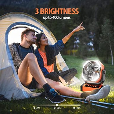 VENTILADOR DE SUELO ADDACC RECARGABLE 20000 MAH CAMPAMENTO BATERÍA LUZ CONTROL REMOTO - 4