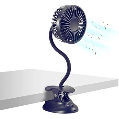 VENTILADOR GLOVION USB CLIP PEQUEÑO PERSONAL RECARGABLE 3 VELOCIDADES