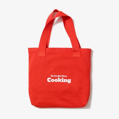 BOLSA THE NEW YORK TIMES ALGODÓN ROJO TIME COCINAR EN