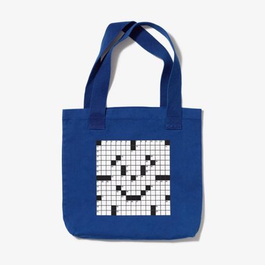 BOLSA THE NEW YORK TIMES ALGODÓN AZUL SONRISA DE CRUCIGRAMA