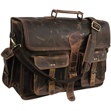 MALETÍN LAPTOP CUERO MARRÓN 12