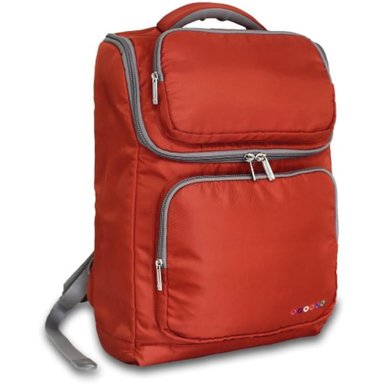 MOCHILA CASUAL J WORLD NEW YORK JWS-114 BLACK EN COLOR NARANJA