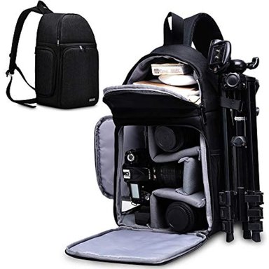 MOCHILA CADEN B07Q6BBS1L NEGRO CAMARAS