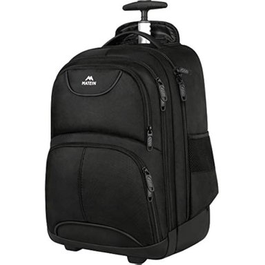 MOCHILA MATEIN MULTICOLOR VIAJE IMPERMEABLE CON RUEDAS NEGRO