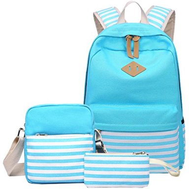 MOCHILA ABSHOO MULTICOLOR LONA A RAYAS ADOLESCENTES ESCOLAR