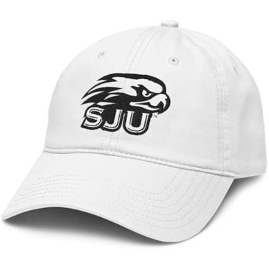 ELITE AUTHENTICS ST. JOSEPH'S HAWKS ICON WHITE - GORRA DE BÉISBOL AJUSTABLE CON LICENCIA OFICIAL