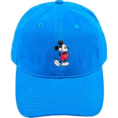 CONCEPT ONE DISNEY MICKEY MOUSE - GORRO DE ALGODÓN BORDADO AJUSTABLE CON ALA CURVADA AZUL