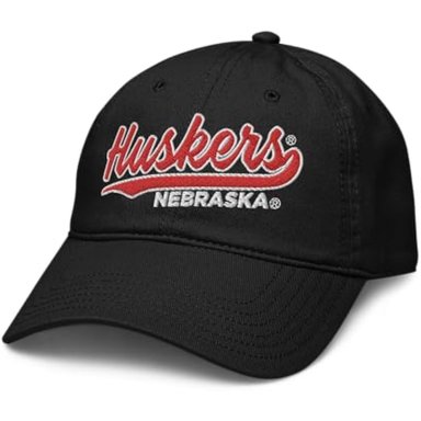 NEBRASKA CORNHUSKERS CURSIVE - GORRA DE BÉISBOL AJUSTABLE CON LICENCIA OFICIAL