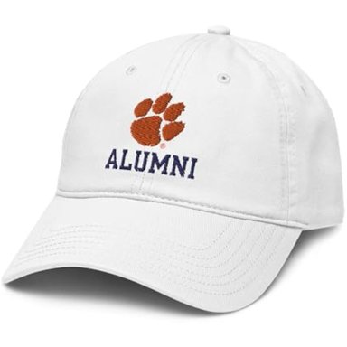 ELITE AUTHENTICS GORRA DE BÉISBOL AJUSTABLE CON LOGOTIPO OFICIAL DE CLEMSON TIGERS ALUMNI BLANCO