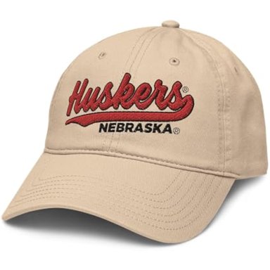 GORRA DE BÉISBOL AJUSTABLE CON LOGOTIPO CURSIVO DE NEBRASKA CORNHUSKERS