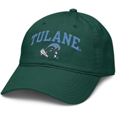 ELITE AUTHENTICS TULANE GREEN WAVE ARCH OVER - GORRA DE BÉISBOL AJUSTABLE CON LICENCIA OFICIAL
