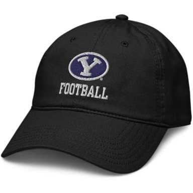 ELITE AUTHENTICS BYU COUGARS - GORRA DE BÉISBOL AJUSTABLE CON LOGOTIPO DE FÚTBOL OFICIAL
