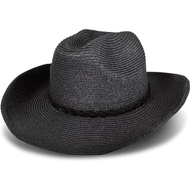 LUCKY BRAND SOMBRERO TEJIDO WESTERN RANGER AJUSTABLE PARA MUJER CON TRENZA TALLA ÚNICA