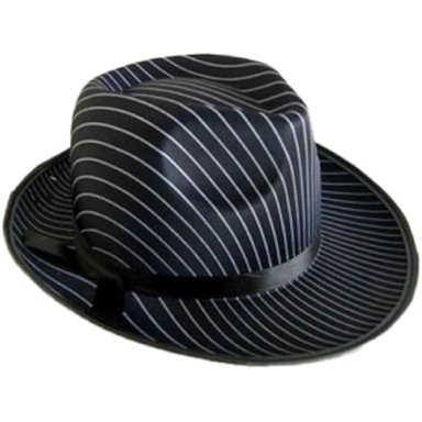 SQUIRREL PRODUCTS SOMBRERO FEDORA DE RAYAS BLANCAS UNISEX