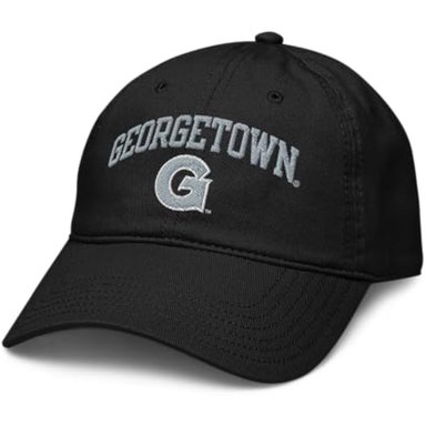 ELITE AUTHENTICS GEORGETOWN HOYAS ARCH OVER - GORRA DE BÉISBOL AJUSTABLE CON LICENCIA OFICIAL NEGRO