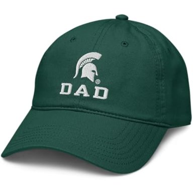 ELITE AUTHENTICS MICHIGAN STATE SPARTANS DAD - GORRA DE BÉISBOL AJUSTABLE CON LICENCIA OFICIAL