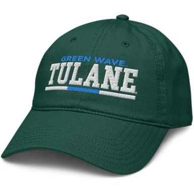 TULANE GREEN WAVE VARSITY - GORRA DE BÉISBOL AJUSTABLE CON LICENCIA OFICIAL