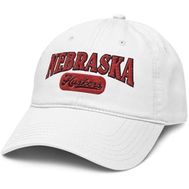 NEBRASKA CORNHUSKERS CUENTA CON GORRA DE BÉISBOL AJUSTABLE BLANCA CON LICENCIA OFICIAL