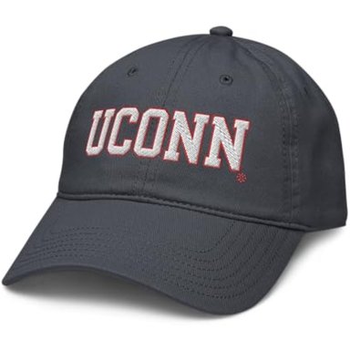 ELITE AUTHENTICS CONNECTICUT HUSKIES TITLE NAVY - GORRA DE BÉISBOL AJUSTABLE CON LICENCIA OFICIAL