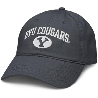 ELITE AUTHENTICS BYU COUGARS ARCH OVER NAVY - GORRA DE BÉISBOL AJUSTABLE CON LICENCIA OFICIAL