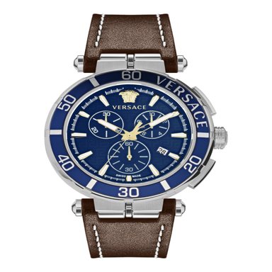 RELOJES VERSACE GRECA CHRONO STRAP PARA HOMBRE EN ACERO INOXIDABLE