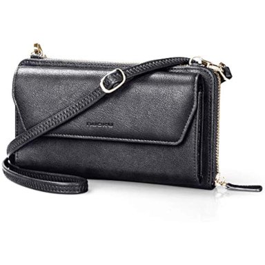 CARTERA RFID PARA MUJER BOLSO CRUZADO CON CREMALLERA ALREDEDOR DE 2 CORREAS
