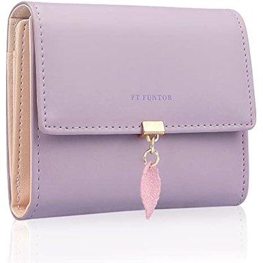 CARTERAS RFID TARJETERO DE HOJA TRIPLE PARA MUJER MONEDAS BOLSILLO CON CREMALLERA Y VENTANA DE IDENTIFICACIÓN