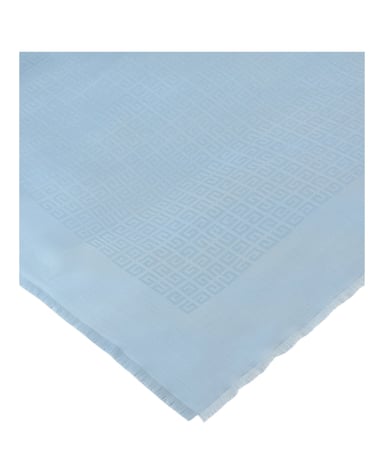ACCESORIOS PARA BUFANDA GIVENCHY 4G CON FLECOS JACQUARD (HOMBRE) Y MUJER EN AZUL CIELO - 2