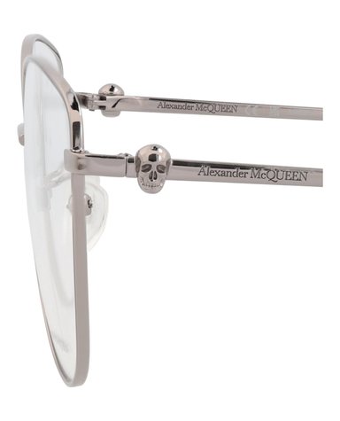 MONTURA ÓPTICA ALEXANDER MCQUEEN CON FORMA DE OJO DE GATO (MUJER) EN RUTENIO Y RUTENIO - 4