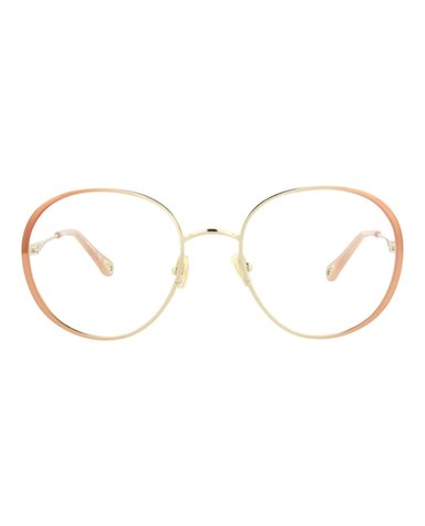 MONTURA ÓPTICA METÁLICAS CHLOÉ CON MARCO REDONDO (MUJER) EN COLOR NUDE TRANSPARENTE - 1