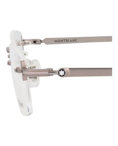 MONTURA ÓPTICA MONTBLANC DE TITANIO CON MARCO CUADRADO (HOMBRE) EN RUTENIO Y RUTENIO TRANSPAREN - 4